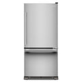 KitchenAid KRBR130SPS 19 Cu. Ft. 30-Inch Standard-Depth Bottom Mount Refrigerator, Right Swing