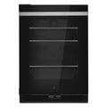 NOIR™ 24" Under Counter Glass Door Refrigerator, Right Swing