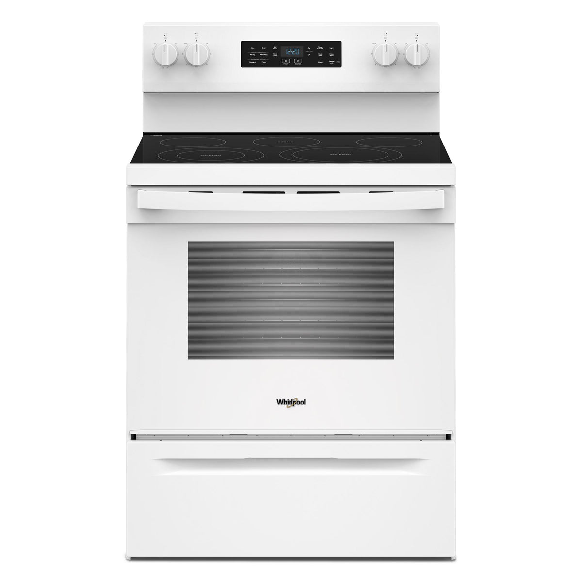 Whirlpool YWFES5730SW 30-inch Electric Range with Air Cooking Technology