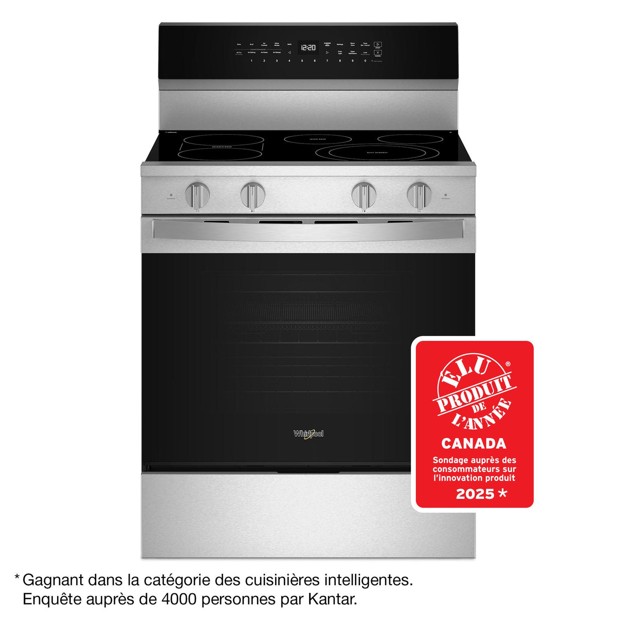 Whirlpool YWFES7530RZ 30-inch Smart Electric Range with True Convection