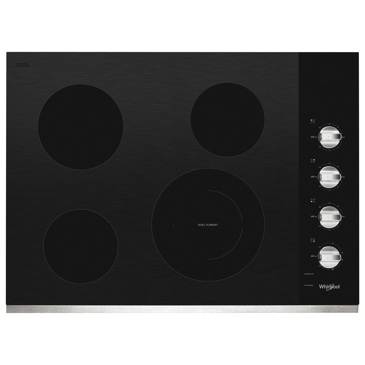 Whirlpool WCE55US0HS 30-inch Electric Ceramic Glass Cooktop