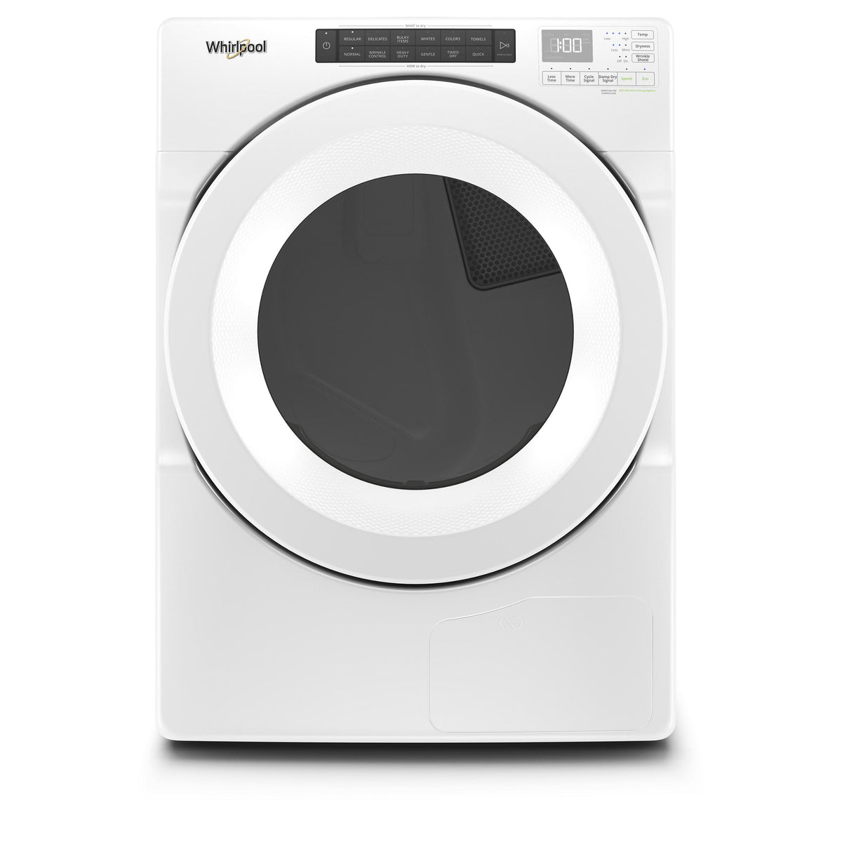 7.4 cu.ft Front Load Heat Pump Dryer with Intiutitive Touch Controls, Advanced Moisture Sensing - White