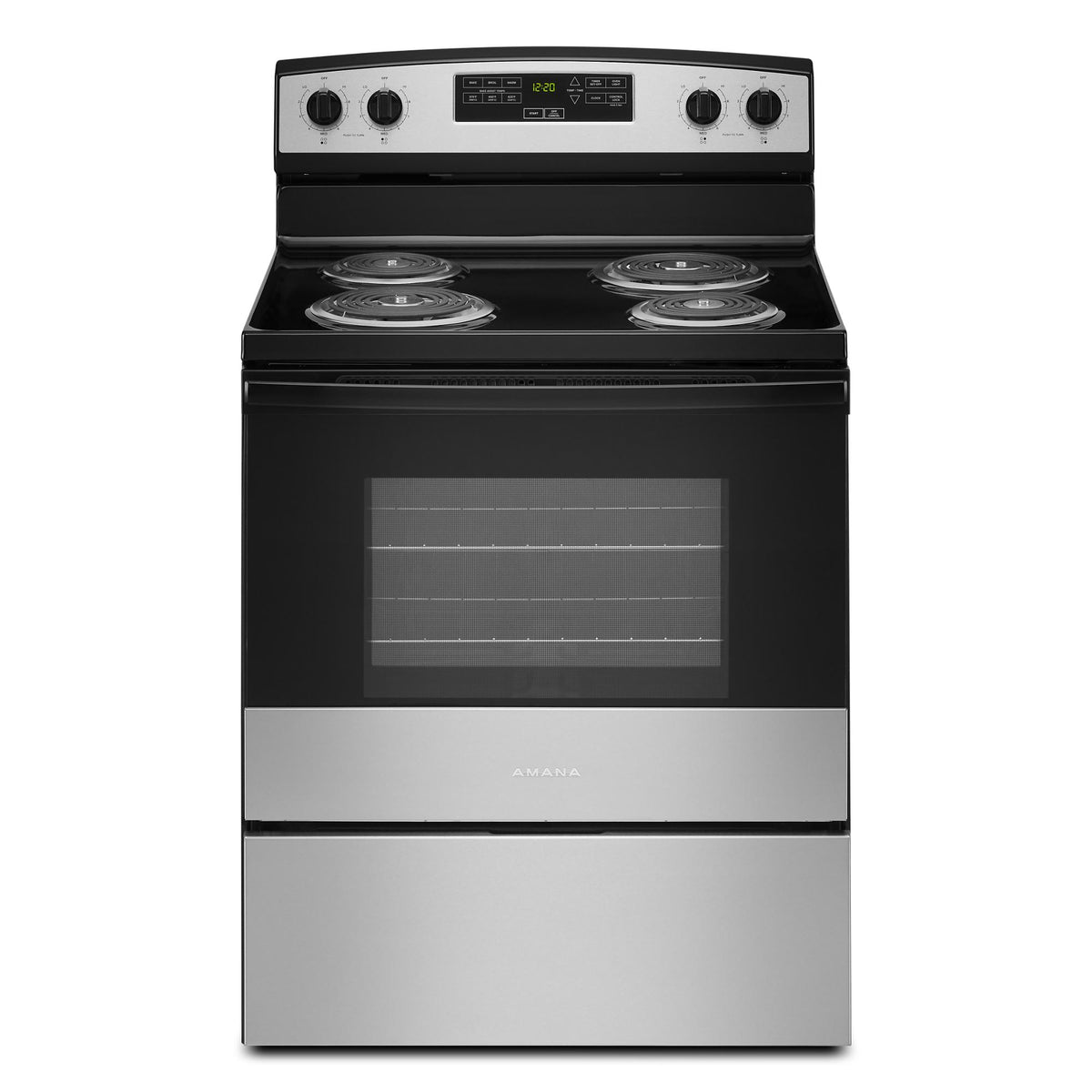 Amana YACR4303MMS 30-Inch Electric Range with Bake Assist Temps