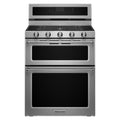KitchenAid KFDD500ESS 30-Inch 5 Burner Dual Fuel Double Oven Convection Range
