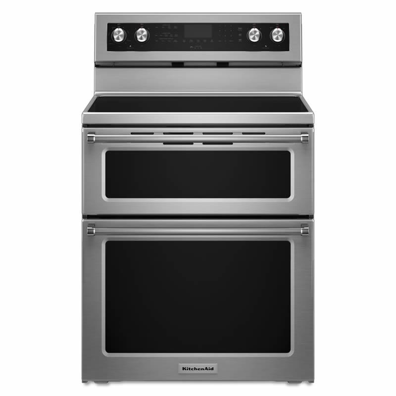 KitchenAid YKFED500ESS 30-Inch 5-Element Electric Double Oven Convection Range