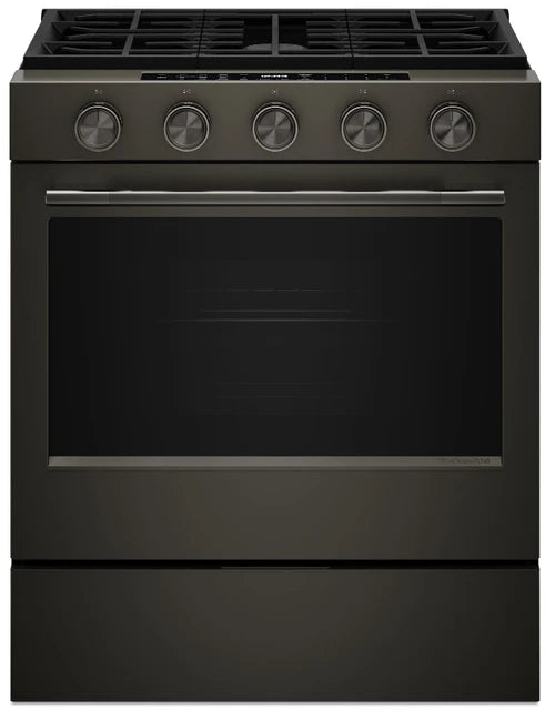 KitchenAid KSGS530SBE 5.0 Cu. Ft. Smart Slide-in Gas Range with 2-in-1 Burner