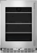 KitchenAid KURL524SPS 24" Undercounter Refrigerator with Glass Door and Metallic Shelves