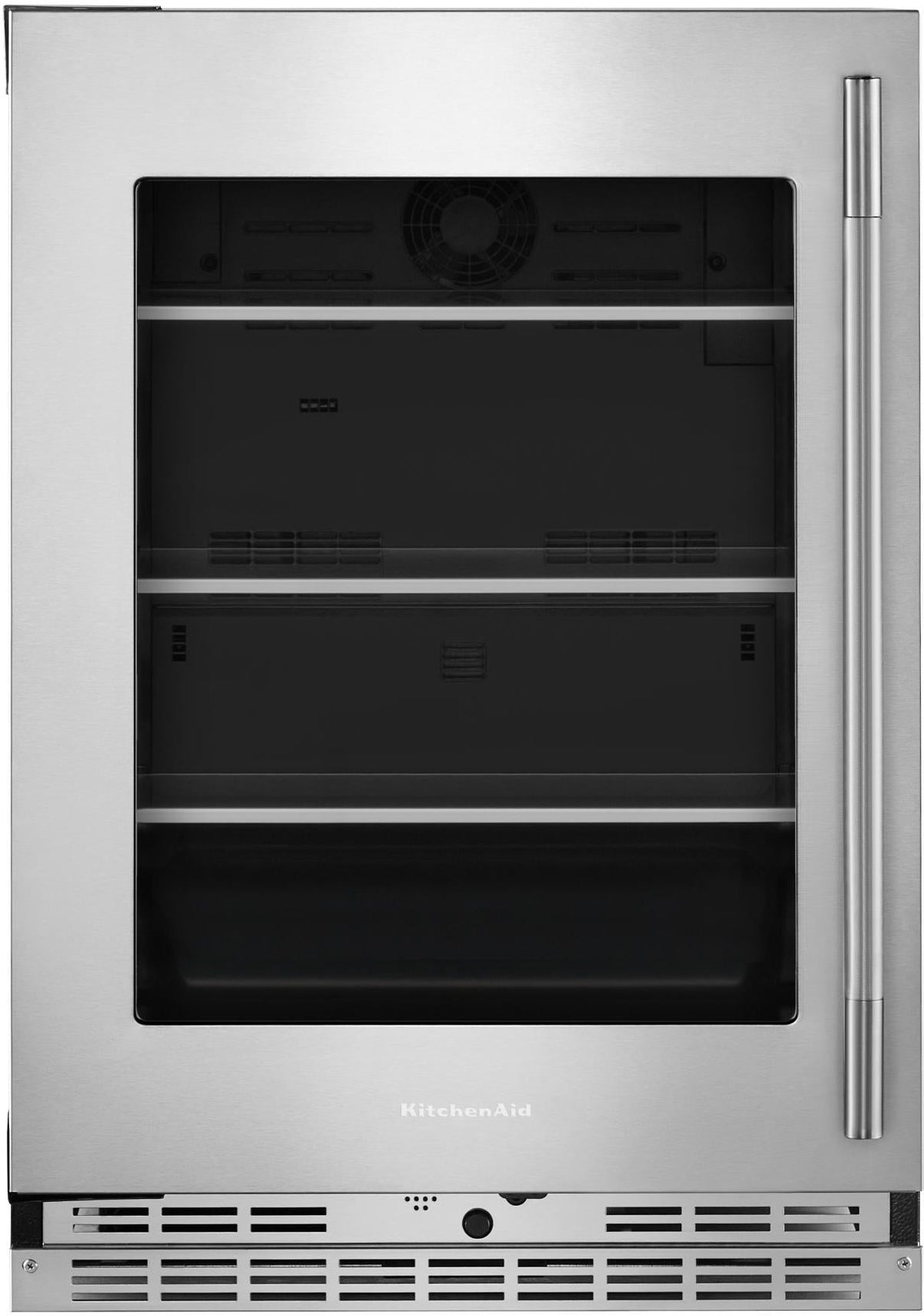 KitchenAid KURL524SPS 24" Undercounter Refrigerator with Glass Door and Metallic Shelves