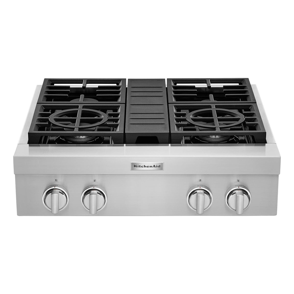 KitchenAid KCGC500JSS 30'' 4-Burner Commercial-Style Gas Rangetop