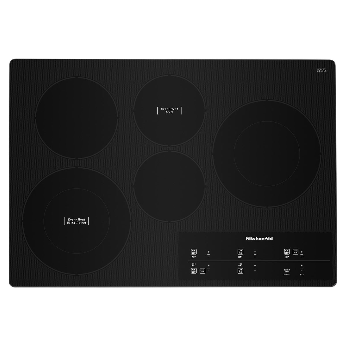 KitchenAid KCES950KSS 30" Electric Cooktop with 5 Elements and Touch-Activated Controls