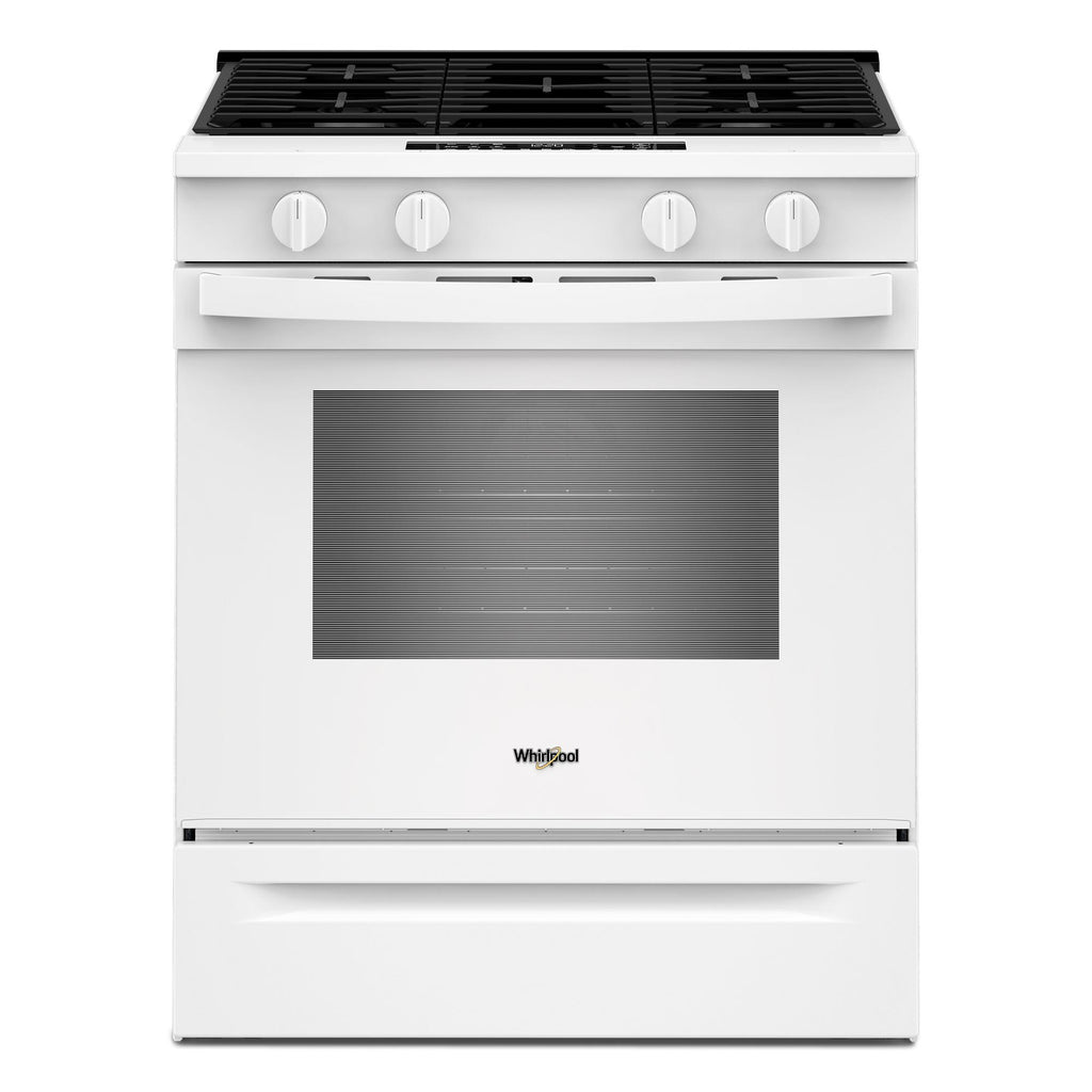 30-inch Gas Smart Range with Air Cooking Technology and Steam Clean - White