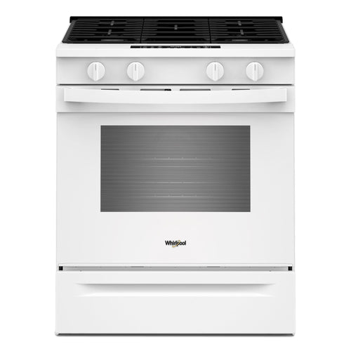 30-inch Gas Smart Range with Air Cooking Technology and Steam Clean - White