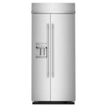 KitchenAid KBSD736SPS 20.8 Cu. Ft. 36" Built-In Side-by-Side Refrigerator with Exterior Water and Ice Dispenser