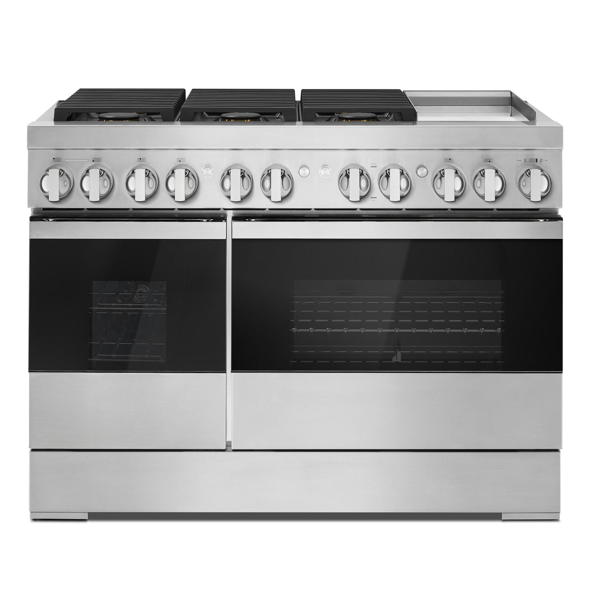 JennAir JDRP548HM NOIR™ 48" Dual-Fuel Professional Range with Chrome-Infused Griddle