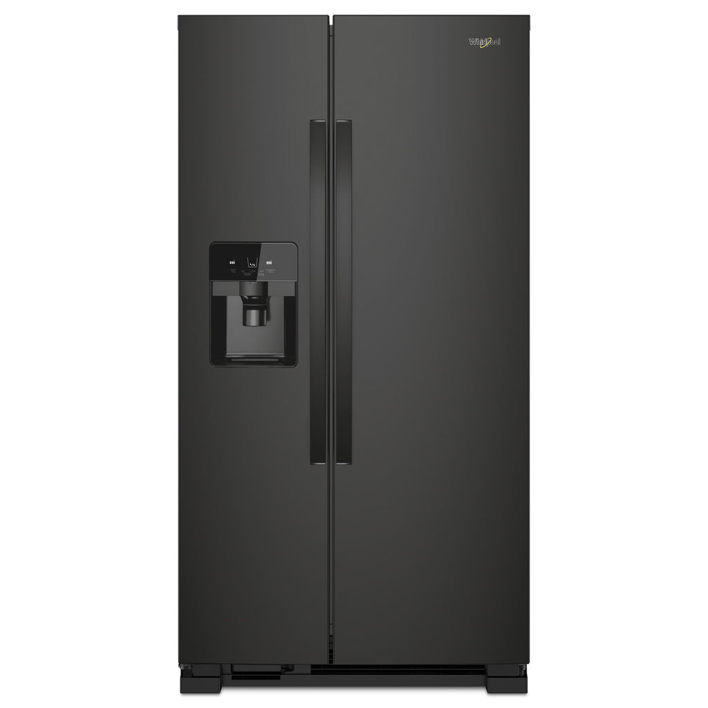 33-inch Wide Side-by-Side Refrigerator - 21 cu. ft. - Black