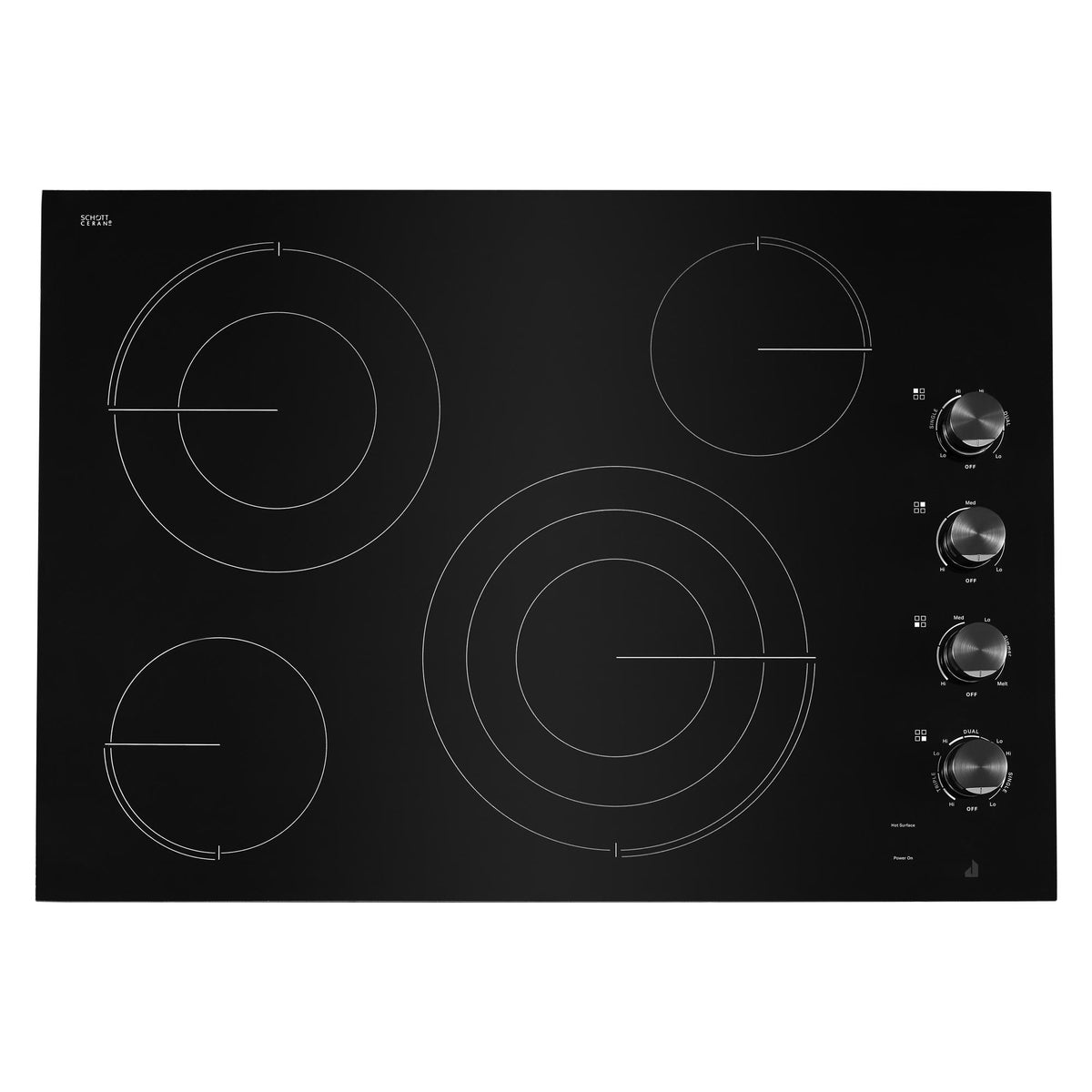 30" Oblivion Glass Radiant Cooktop with Halo-Effect Knobs