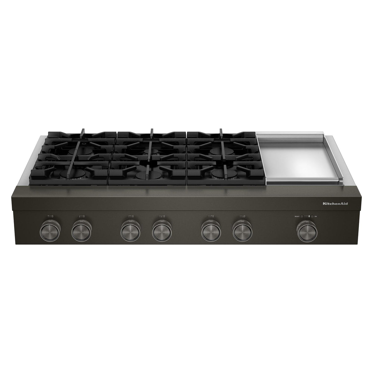 KitchenAid KCGK948TBE 48-inch 6-Burner Gas Commercial-Style Rangetop with Griddle