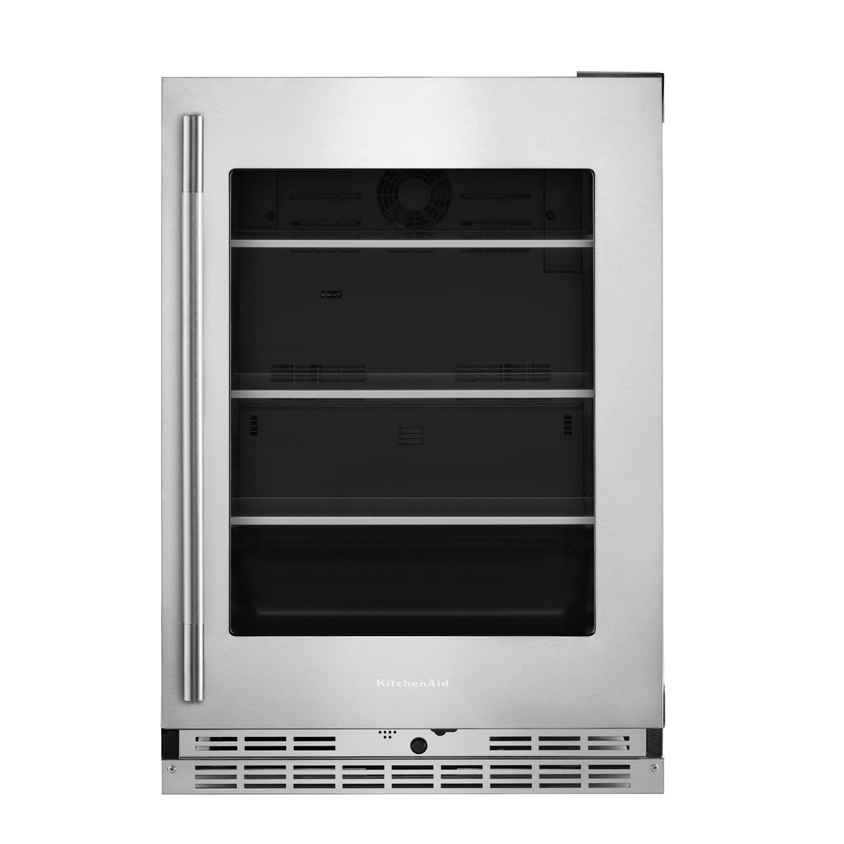 KitchenAid KURR524SPS 24" Undercounter Refrigerator with Glass Door and Metallic Shelves