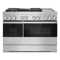 JennAir JDRP748HM NOIR™ 48" Dual-Fuel Professional Range with Chrome-Infused Griddle and Gas Grill