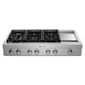 KitchenAid KCGC558JSS 48'' 6-Burner Commercial-Style Gas Rangetop with Griddle