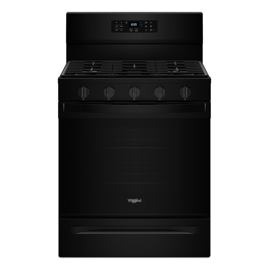 30-inch Gas Range with Air Fry and Air Baking, Self Cleaning, Rapid Preheat 5.0 CuFt Capacity - Black