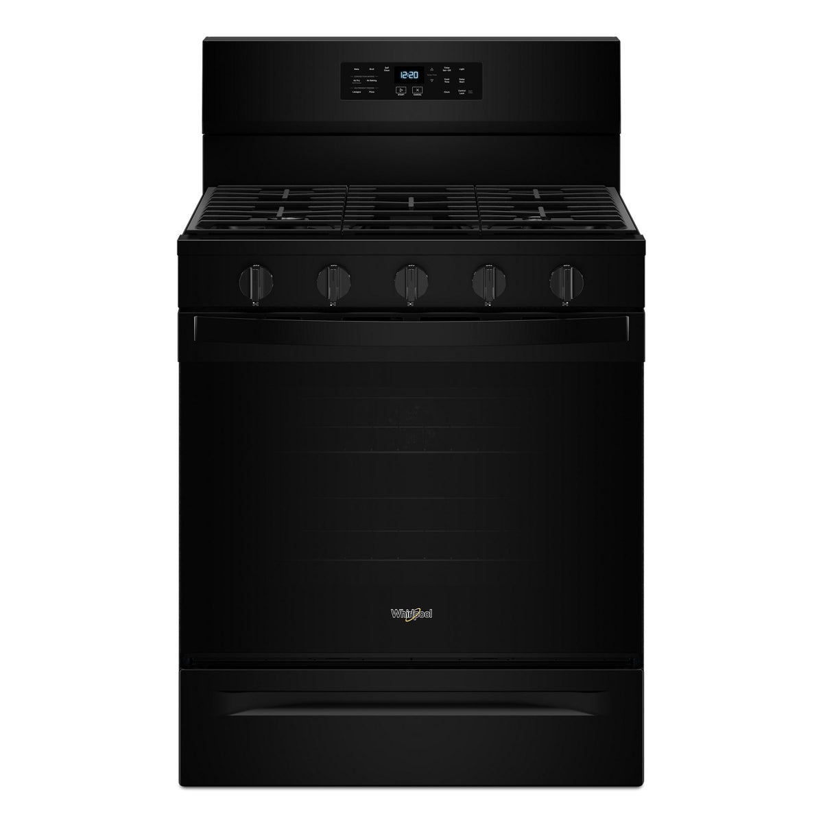 30-inch Gas Range with Air Fry and Air Baking, Self Cleaning, Rapid Preheat 5.0 CuFt Capacity - Black