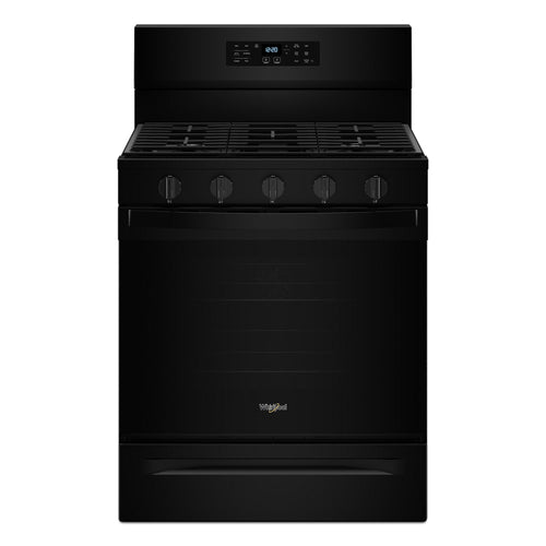 30-inch Gas Range with Air Fry and Air Baking, Self Cleaning, Rapid Preheat 5.0 CuFt Capacity - Black