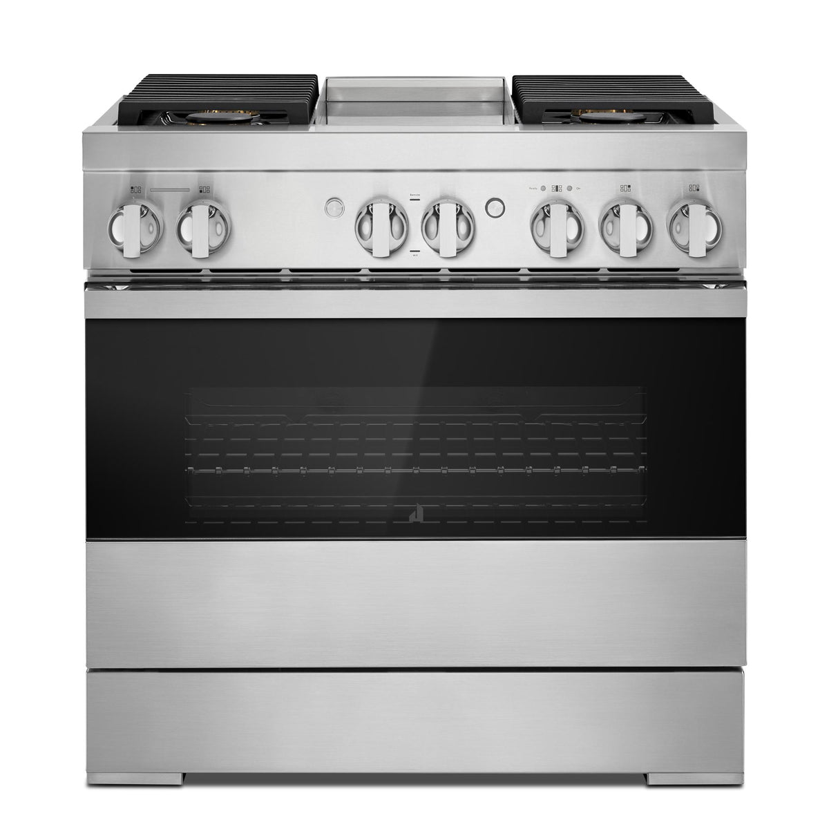 JennAir JDRP536HM 36" NOIR™ Dual-Fuel Professional-Style Range with Chrome-Infused Griddle