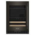 KitchenAid KUBL524SBE 24" Beverage Center with Glass Door and Wood-Front Racks