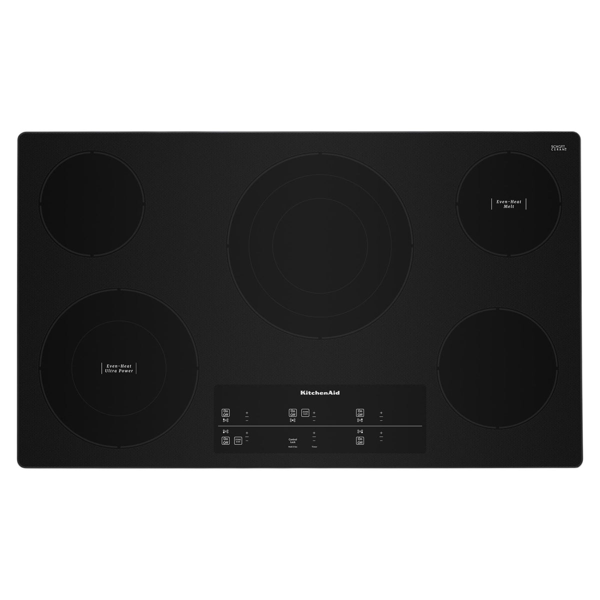 36" Electric Cooktop with 5 Elements and Touch-Activated Controls - Black