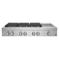 JennAir JGCP548HM 48" NOIR™ Gas Professional-Style Rangetop with Chrome-Infused Griddle