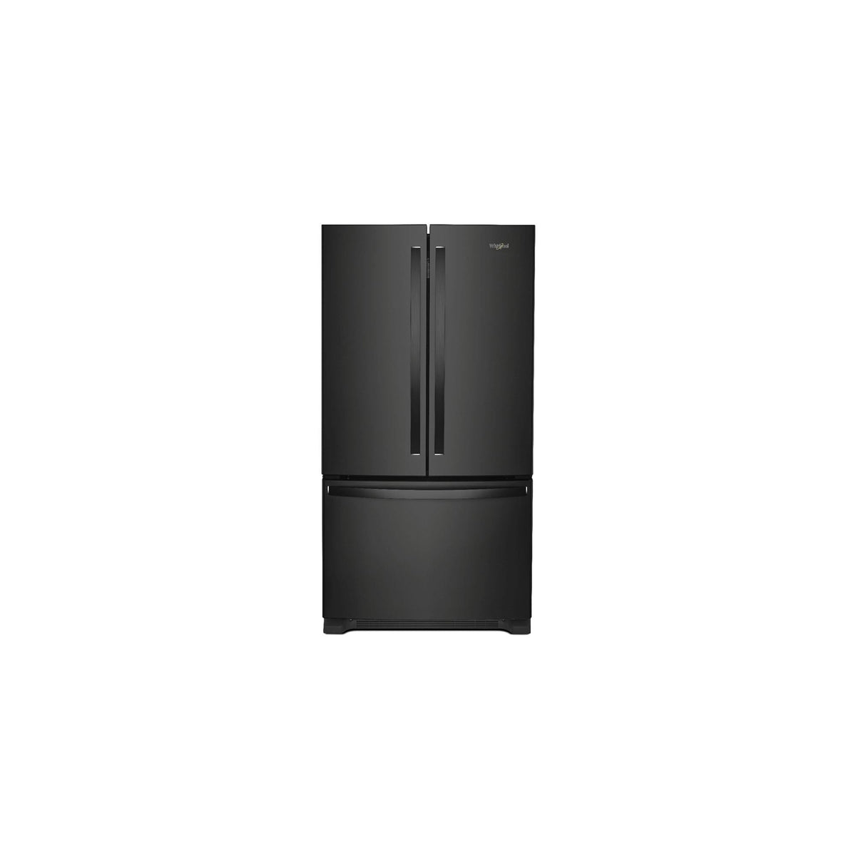 36-Inch Wide Counter-Depth French Door Bottom Mount Refrigerator - 20 cu. ft. - Black
