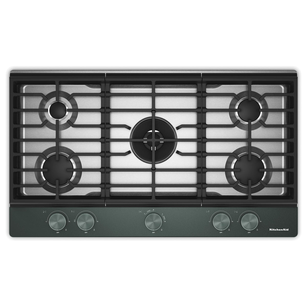 KitchenAid KCGK536SJP 36 in. Gas Cooktop with 5 Burners and Integrated Wok Grate