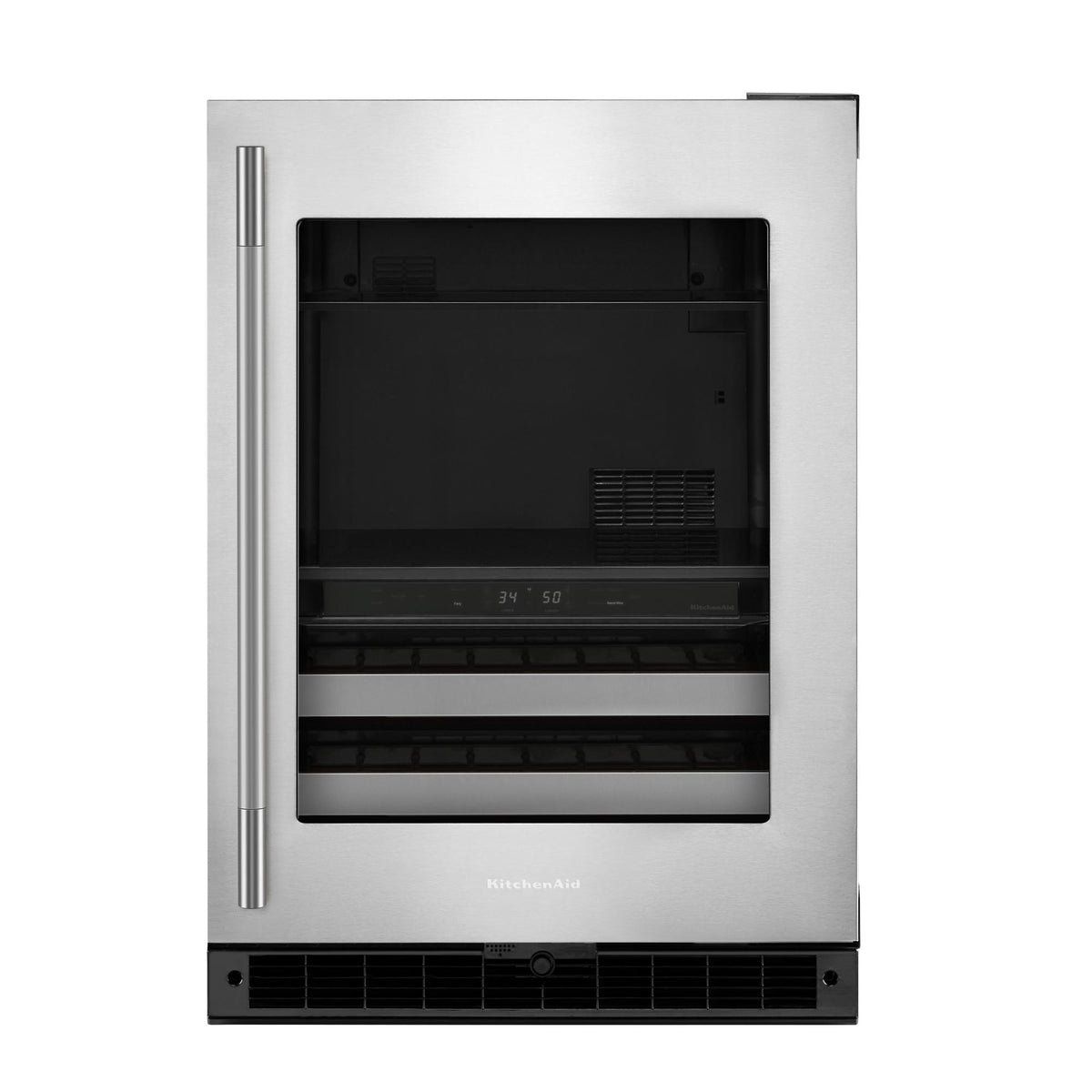 KitchenAid KUBR524SSB 24" Beverage Center with Glass Door and Metal-Front Racks