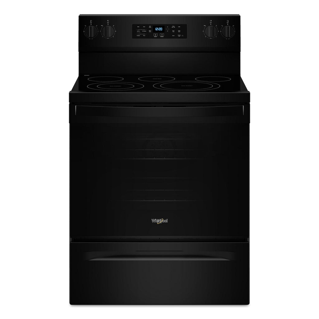 30-inch Energy Star Electric Range with Air Cooking Technology, No Preheat Air Fry and Air Baking and Self Clean - Black
