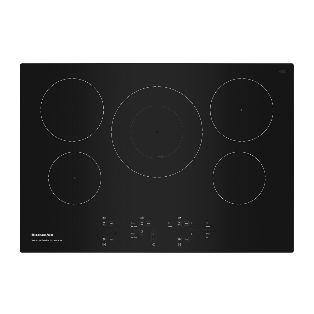 30-Inch 5-Element Sensor Induction Cooktop - Black