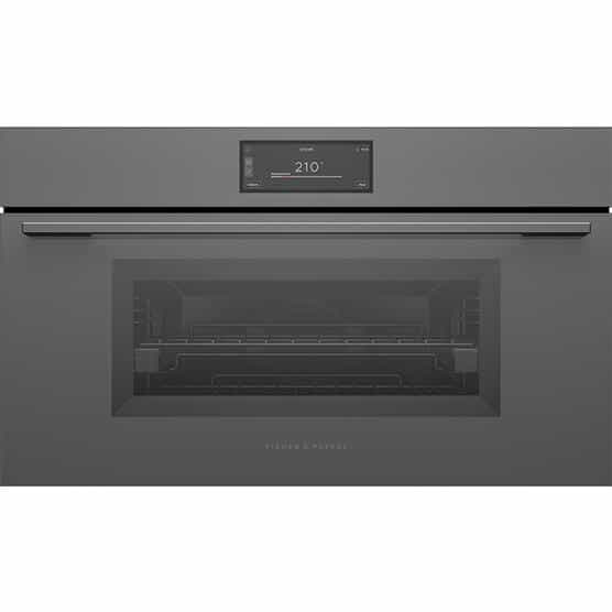 Fisher & Paykel OS30NMUG3 30" Minimal Grey Compact Combination Steam Oven, 6.8" Touch Display