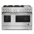 JennAir JDRP548HL 48" RISE™ Dual-Fuel Professional-Style Range with Chrome-Infused Griddle