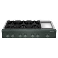 KitchenAid KCGK948TJP 48-inch 6-Burner Gas Commercial-Style Rangetop with Griddle