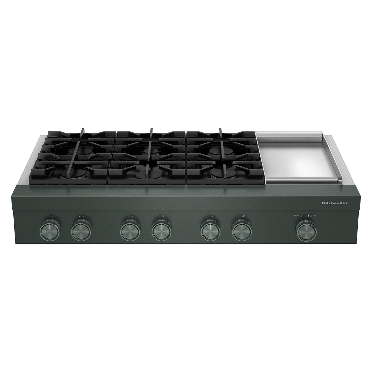KitchenAid KCGK948TJP 48-inch 6-Burner Gas Commercial-Style Rangetop with Griddle
