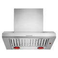 KitchenAid KVWC956KSS 36" Commercial-Style Wall-Mount Canopy Range Hood with Heat Lamps