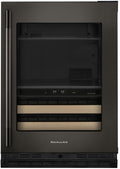 KitchenAid KUBR524SBE 24" Beverage Center with Glass Door and Wood-Front Racks