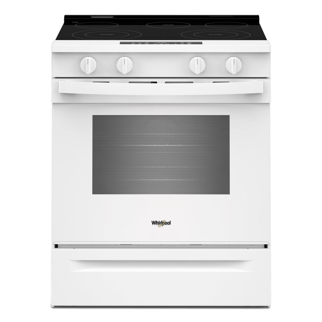 30-inch Electric Smart Range with Air Cooking Technology and Steam Clean - White