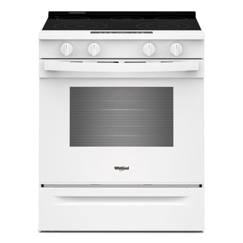 30-inch Electric Smart Range with Air Cooking Technology and Steam Clean - White