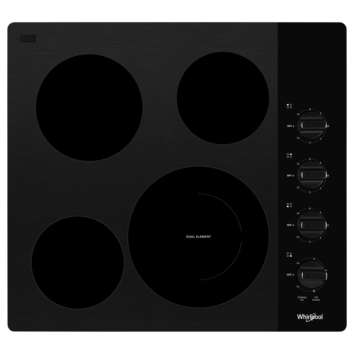 24-inch Compact Electric Ceramic Glass Cooktop - Black