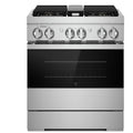 JennAir JDRP430HM 30 inch NOIR Dual Fuel Range - front view
