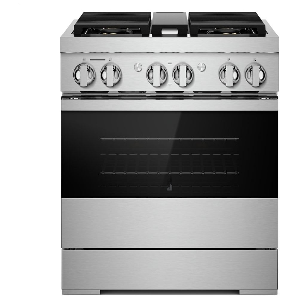 JennAir JDRP430HM 30 inch NOIR Dual Fuel Range - front view