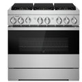JennAir JDRP436HM 36 inch NOIR Dual Fuel Range - front view