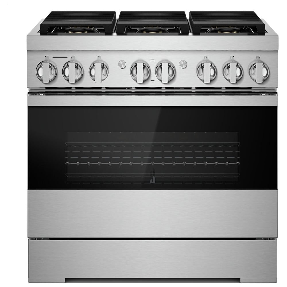 JennAir JDRP436HM 36 inch NOIR Dual Fuel Range - front view