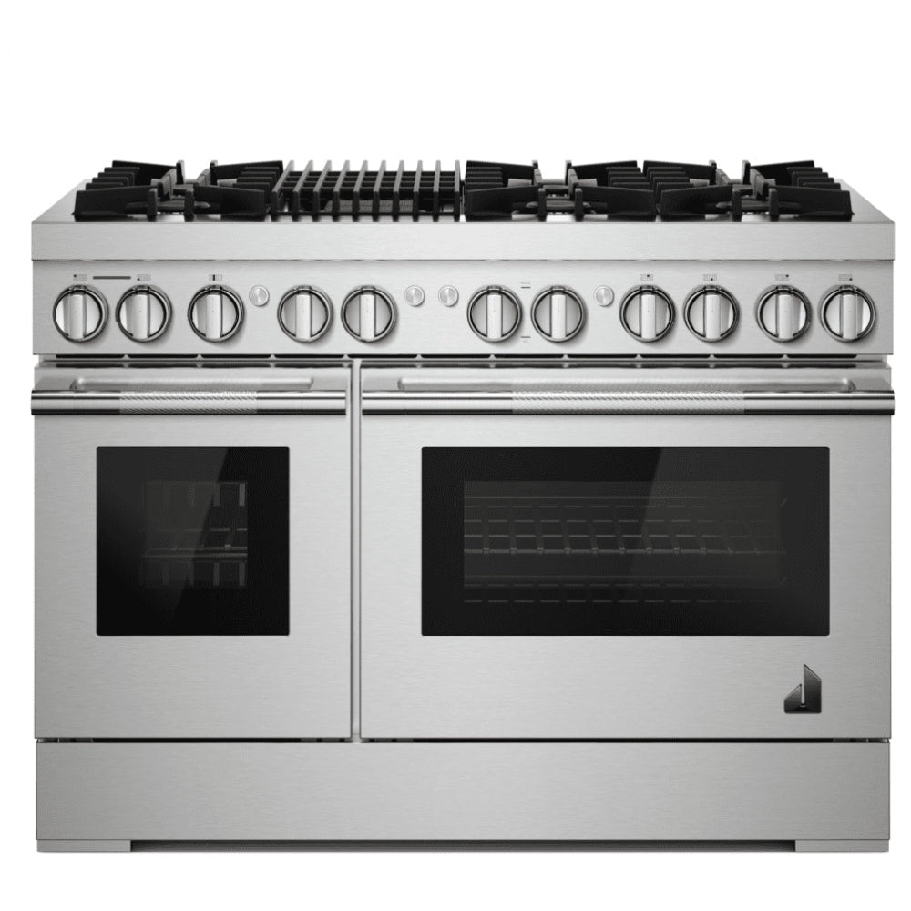 JennAir JDRP648HL 48 inch RISE Dual Fuel Range - front view